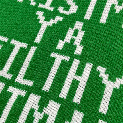 Men's Unique Random Print Knit Sweater for Spring and Summer Celebrations