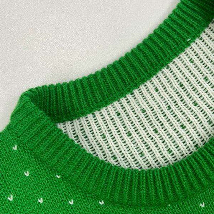 Men's Unique Random Print Knit Sweater for Spring and Summer Celebrations