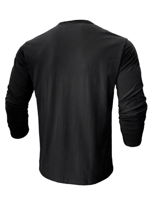 Classic Men's Cotton-Poly Long Sleeve Round Neck Tee