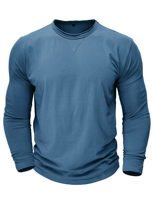 Classic Men's Cotton-Poly Long Sleeve Round Neck Tee