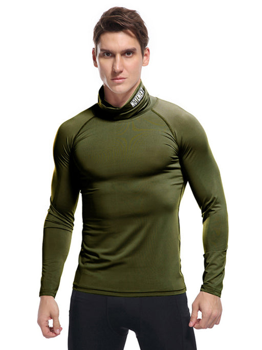 Men's High-Neck Compression Long Sleeve Athletic Top