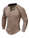 Henry Collar Men's Long Sleeve Tee for Everyday Casual Wear