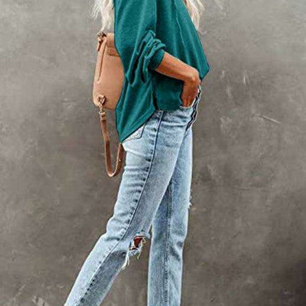 Trendy Women's Button-Up Lantern Sleeve Hoodie