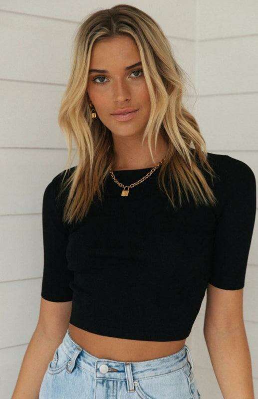 Stylish Polyester Blend Half Sleeve Top for Versatile Wear