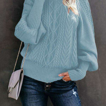 Chic Women's Cozy Twist-Detail Sweater with Mid Collar