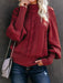 Women's Twist Detail Cozy Sweater with Mid Collar