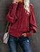 Women's Twist Detail Cozy Sweater with Mid Collar