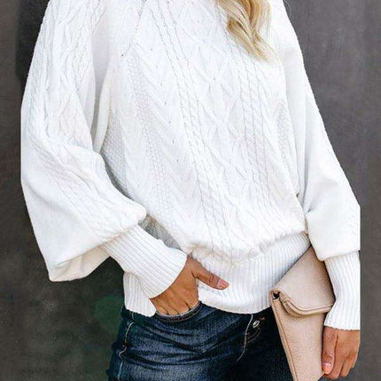 Chic Women's Cozy Twist-Detail Sweater with Mid Collar