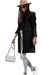 Tweed Coat with Knee-Length Sleeves and Waist Bags for Stylish Comfort