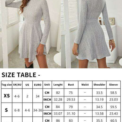 Lotus Grace | Stylish Women's Ruffled Turtleneck Dress