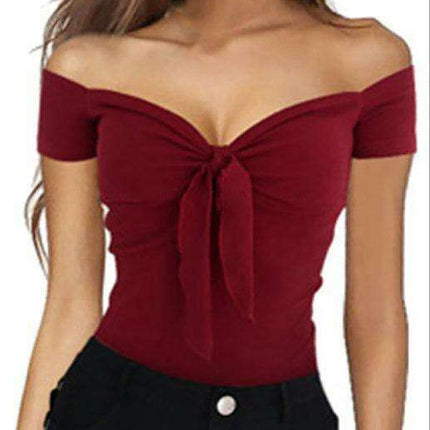 Elegant V Neck Fitted Top - Must-Have All-Season Essential for Women