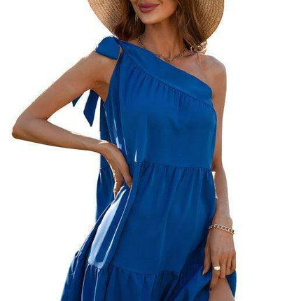 Elegant Sleeveless Summer Dress with Flared Hem for Women - Versatile and Fashionable