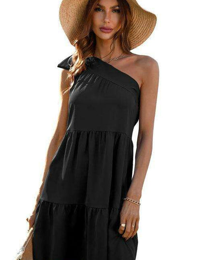 Elegant Sleeveless Summer Dress with Flared Hem for Women - Versatile and Fashionable