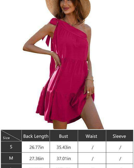Elegant Sleeveless Summer Dress with Flared Hem for Women - Versatile and Fashionable