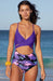 Sultry Cross Print High-Waist One Piece Swimsuit for Women