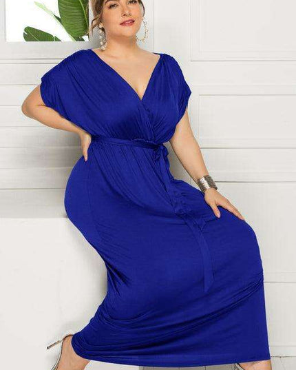 Chic Plus Size V-Neck Summer Dress: Essential for Effortless Style