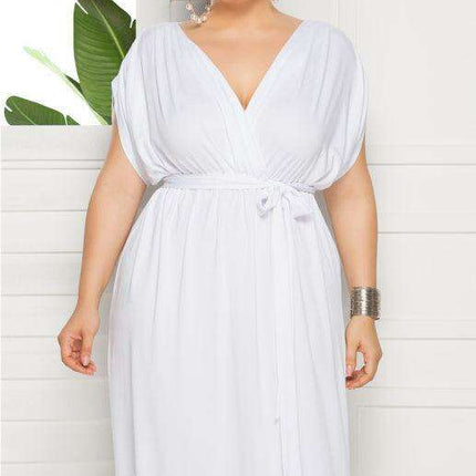 Chic Plus Size V-Neck Summer Dress: Essential for Effortless Style