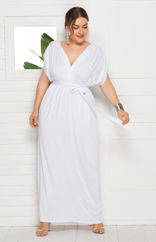 Graceful Plus Size V-Neck Dress: A Summer Essential