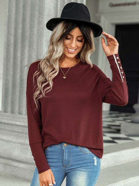 Trendy Drop Shoulder Top - Essential Casual Wear for Women