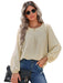 Cozy Solid Color Polyester Pullover with Long Sleeves for Women