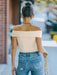 Women's fashion skinny off shoulder top