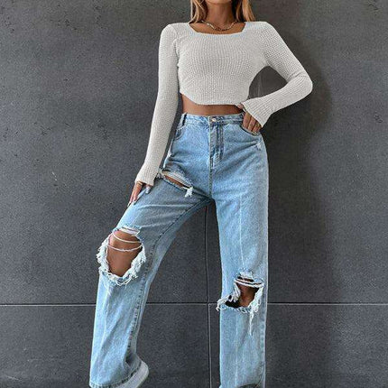 Elegant Vintage Square Neck Blouse: A Chic Addition to Your Wardrobe