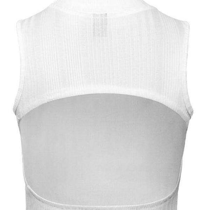 Elegant Sleeveless Top with Unique Neckline