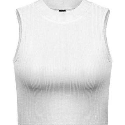 Elegant Sleeveless Top with Unique Neckline