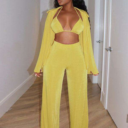 Luxurious Velvet Lounge Set - Women's Cozy Leisurewear Collection