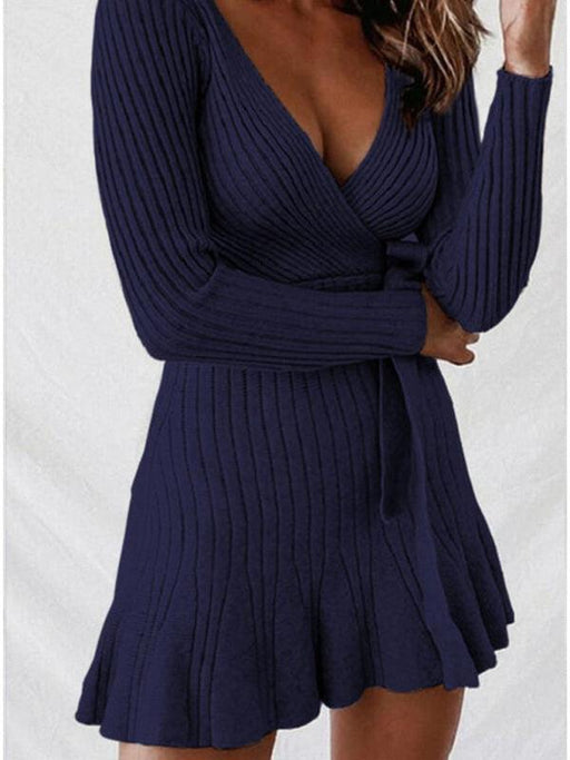Sultry Chic | Women's Allure V-Neck Long Sleeve Sweater