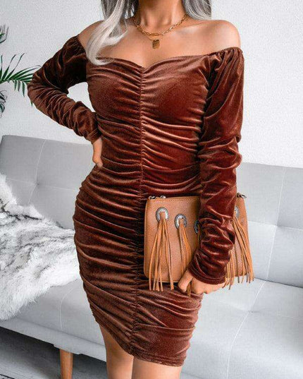 Chic Velvet Wrap Dress with Square Neckline: Effortless Elegance for Every Occasion