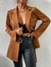 Fashionable Lapel Cardigan and Blazer Combo for Women - Autumn/Winter Closet Essential