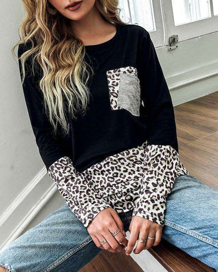 Trendy Leopard Print Long Sleeve Top - A Fashion Statement for Every Occasion