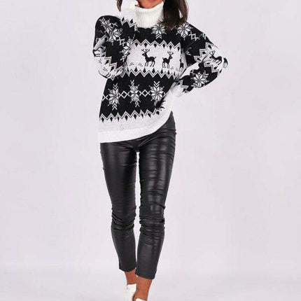 Holiday Cheer Cozy Turtleneck Sweater for Women