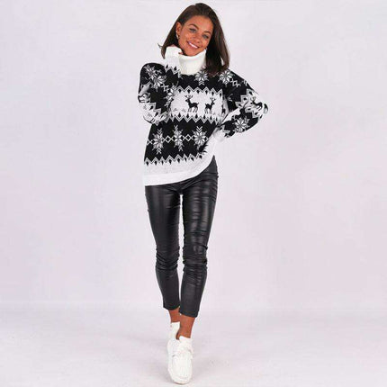 Holiday Cheer Cozy Turtleneck Sweater for Women
