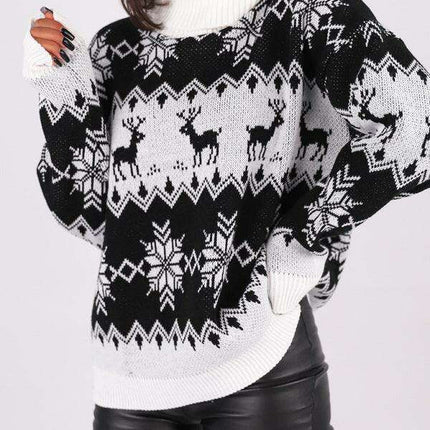 Holiday Cheer Cozy Turtleneck Sweater for Women