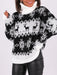 Festive Cozy Christmas Knit Turtleneck Sweater for Women