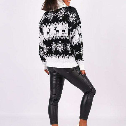 Holiday Cheer Cozy Turtleneck Sweater for Women