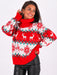 Festive Holiday Turtleneck Knit Sweater for Women with Cozy Christmas Vibes