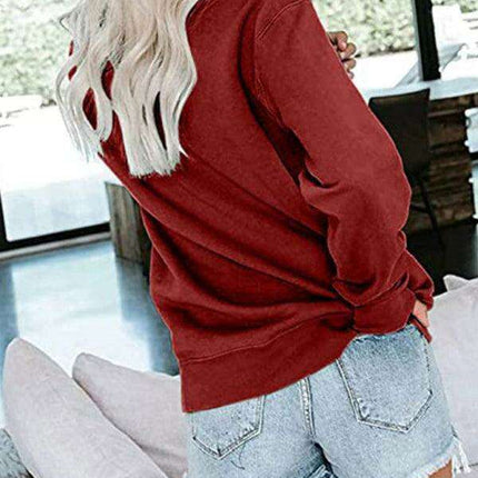 Cozy Santa Patterned Oversized Top for Festive Season