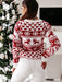 Festive Christmas Women's Sweater with Crew Neck and Long Sleeves