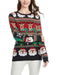 Festive Women's Holiday Sweater Set with Long Sleeves