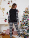 Cozy Christmas Plaid PJ Set - Women's Holiday Lounge Wear