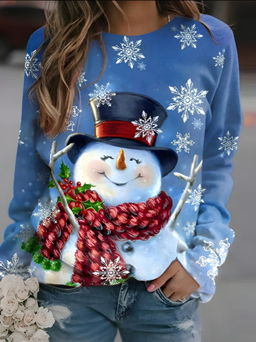 Festive Christmas Women's Crewneck Sweatshirt with Casual Holiday Vibes