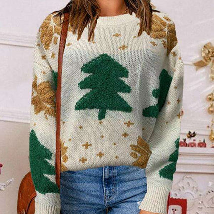 Festive Joy Women's Cozy Pullover Sweater