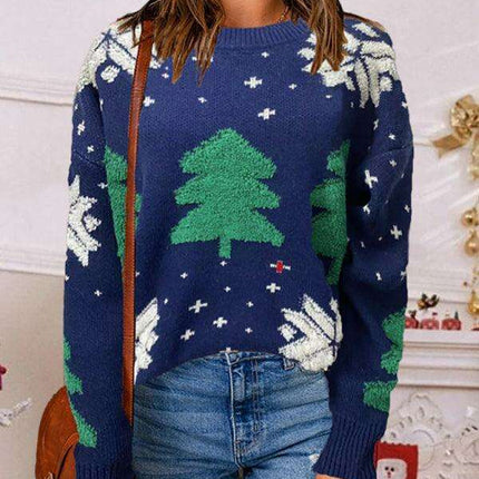 Festive Joy Women's Cozy Pullover Sweater