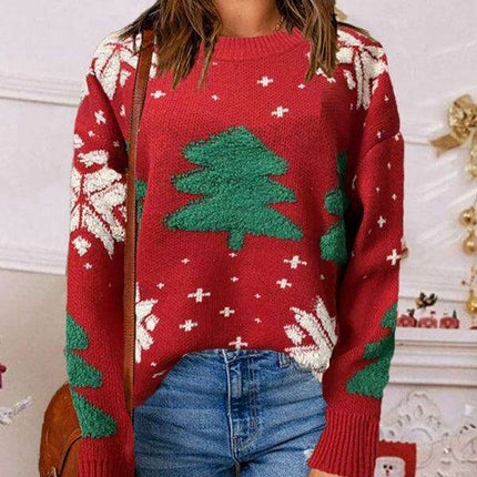 Festive Joy Women's Cozy Pullover Sweater
