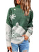 Festive Knit Christmas Sweater with Drop Shoulder Detail - Women's Cozy Holiday Top
