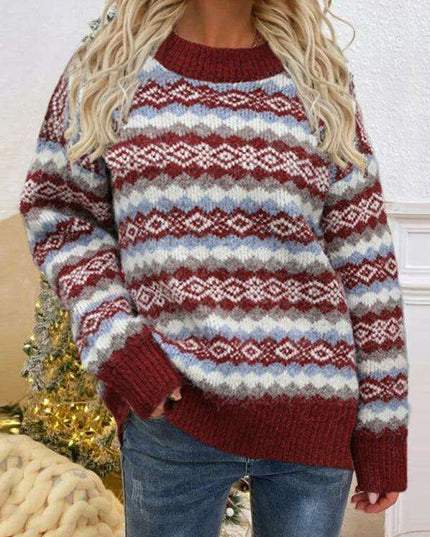 Cozy Long Sleeve Christmas Sweater for Women with Trendy Design