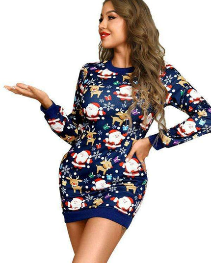 Joyful Christmas Spirit Women's Dress - Perfect for Holiday Gatherings